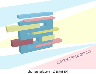  Fondo del vector abstracto. Formas geométricas volumétricas de color azul, cian, rosa. Diseño de portada para revista, libro, salvapantallas, banner.