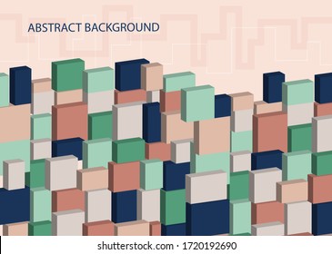  Fondo del vector abstracto. Formas geométricas volumétricas. Diseño de portada para revista, libro, salvapantallas, banner.