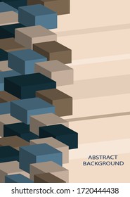 Abstract vector background. Volumetric geometric shapes. Cover design for magazine, book, screensaver, banner.