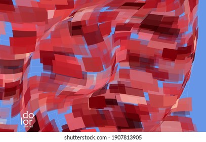 Abstract vector background or wallpaper with digital geometric polygonal transparent texture over wire frame futuristic shape. Technology data science banner template.