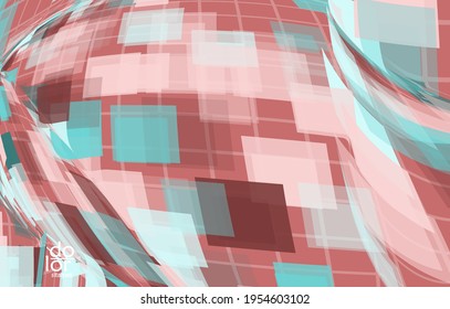 Abstract vector background or wallpaper with digital geometric polygonal transparent texture over wire frame futuristic shape. Technology data science banner template.