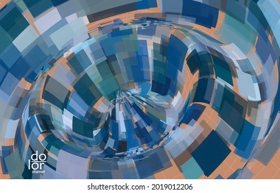 Abstract vector background or wallpaper with digital geometric polygonal transparent texture over wire frame futuristic shape. Technology data science banner template.