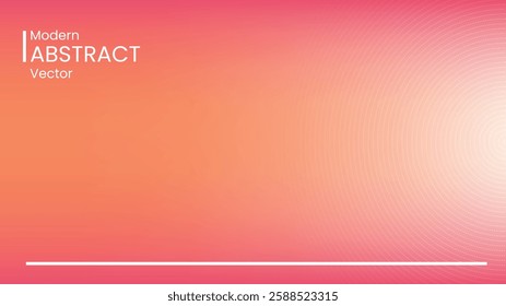 Abstract Vector Background in Warm Colors with Lines and Dots Pattern