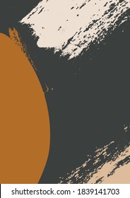 Abstract vector background with warm shades. Contemporary art. Art Textures in modern style. Autumn vibes. Perfect for print, poster, social media, ig stories