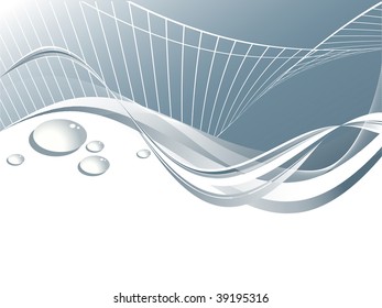 abstract vector background with water drops and copy space