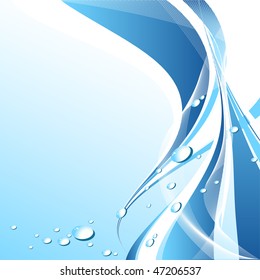 abstract vector background with water drops and lines