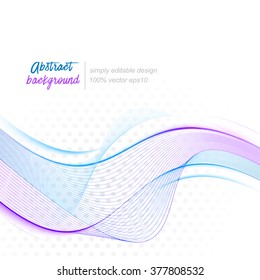 Abstract vector background with wave. Design with place for your text.