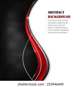 Abstract vector background with wave and leather texture/design with place for your content or creative editing