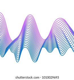 Abstract Vector Background. Wave lines illustration