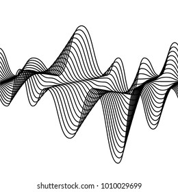 Abstract Vector Background. Wave lines illustration