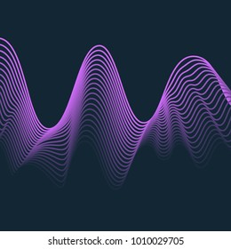Abstract Vector Background. Wave lines illustration