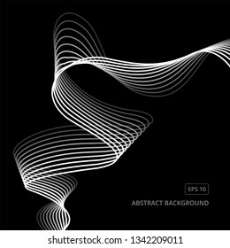 Abstract Vector Background. Wave lines illustration