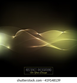Abstract vector background. Waved lines for card, brochure, website, flyer design. Elegant template for business presentations. Pale yellow tone
