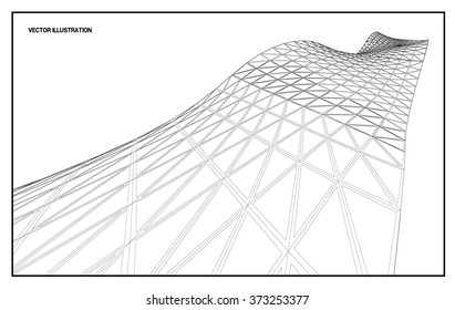 Abstract vector background with waves