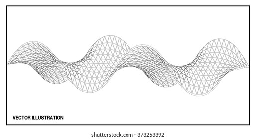 Abstract vector background with waves
