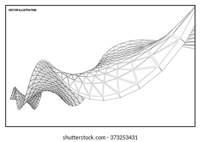 Abstract vector background with waves