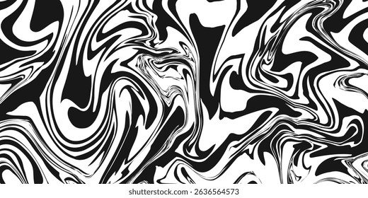 Abstract vector background of waves. 3D optical illusion- line art.