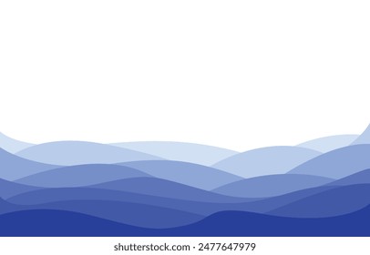 Abstract vector background with waves in blue tones for websites, decoration and graphic resources.