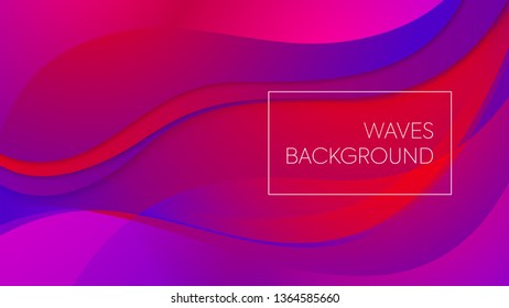 Abstract vector background, with waves and curves shapes. Bright and modern colors, good for landing pages, posters and banners. Eps files full editable.