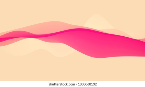 Abstract vector background of waves. Dynamic Effect. 3D Vector Illustration. Design Template.