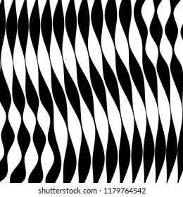 Abstract Vector Background of Waves, Line Stripes Irregular Wave Background, Abstract Minimal Design, Stylized Flowing Water 3d Illusion, Graphic Line Art