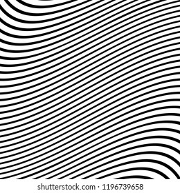 Abstract Vector Background of Waves, Line Stripes Irregular Wave Background, Abstract Minimal Design, Stylized Flowing Water 3d Illusion, Graphic Line Art