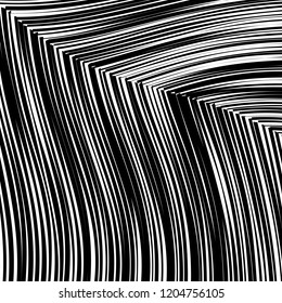 Abstract Vector Background of Waves, Line Stripes Irregular Wave Background, Abstract Minimal Design, Stylized Flowing Water 3d Illusion, Graphic Line Art