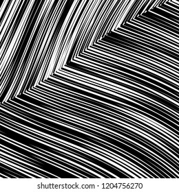 Abstract Vector Background of Waves, Line Stripes Irregular Wave Background, Abstract Minimal Design, Stylized Flowing Water 3d Illusion, Graphic Line Art