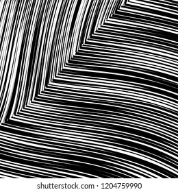 Abstract Vector Background of Waves, Line Stripes Irregular Wave Background, Abstract Minimal Design, Stylized Flowing Water 3d Illusion, Graphic Line Art