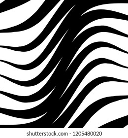 Abstract Vector Background of Waves, Line Stripes Irregular Wave Background, Abstract Minimal Design, Stylized Flowing Water 3d Illusion, Graphic Line Art
