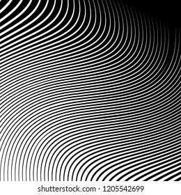 Abstract Vector Background of Waves, Line Stripes Irregular Wave Background, Abstract Minimal Design, Stylized Flowing Water 3d Illusion, Graphic Line Art