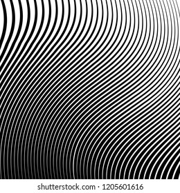 Abstract Vector Background of Waves, Line Stripes Irregular Wave Background, Abstract Minimal Design, Stylized Flowing Water 3d Illusion, Graphic Line Art