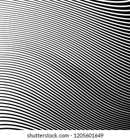 Abstract Vector Background of Waves, Line Stripes Irregular Wave Background, Abstract Minimal Design, Stylized Flowing Water 3d Illusion, Graphic Line Art