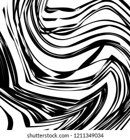 Abstract Vector Background of Waves, Line Stripes Irregular Wave Background, Abstract Minimal Design, Stylized Flowing Water 3d Illusion, Graphic Line Art