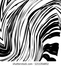 Abstract Vector Background of Waves, Line Stripes Irregular Wave Background, Abstract Minimal Design, Stylized Flowing Water 3d Illusion, Graphic Line Art