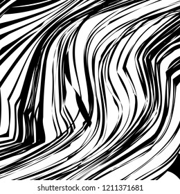 Abstract Vector Background of Waves, Line Stripes Irregular Wave Background, Abstract Minimal Design, Stylized Flowing Water 3d Illusion, Graphic Line Art