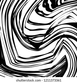 Abstract Vector Background of Waves, Line Stripes Irregular Wave Background, Abstract Minimal Design, Stylized Flowing Water 3d Illusion, Graphic Line Art