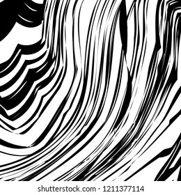 Abstract Vector Background of Waves, Line Stripes Irregular Wave Background, Abstract Minimal Design, Stylized Flowing Water 3d Illusion, Graphic Line Art