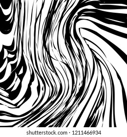 Abstract Vector Background of Waves, Line Stripes Irregular Wave Background, Abstract Minimal Design, Stylized Flowing Water 3d Illusion, Graphic Line Art