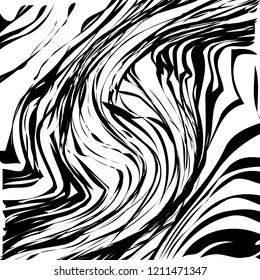 Abstract Vector Background of Waves, Line Stripes Irregular Wave Background, Abstract Minimal Design, Stylized Flowing Water 3d Illusion, Graphic Line Art