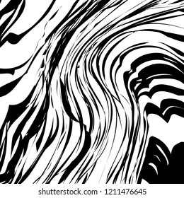 Abstract Vector Background of Waves, Line Stripes Irregular Wave Background, Abstract Minimal Design, Stylized Flowing Water 3d Illusion, Graphic Line Art