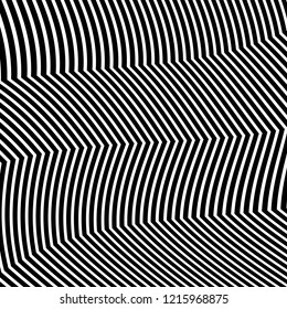 Abstract Vector Background of Waves, Line Stripes Irregular Wave Background, Abstract Minimal Design, Stylized Flowing Water 3d Illusion, Graphic Line Art