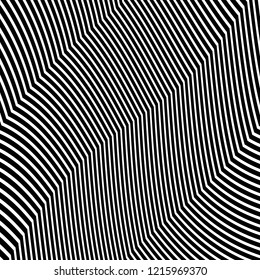 Abstract Vector Background of Waves, Line Stripes Irregular Wave Background, Abstract Minimal Design, Stylized Flowing Water 3d Illusion, Graphic Line Art