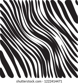 Abstract Vector Background of Waves, Line Stripes Irregular Wave Background, Abstract Minimal Design, Stylized Flowing Water 3d Illusion, Graphic Line Art