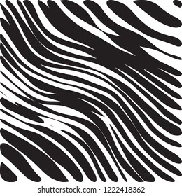 Abstract Vector Background of Waves, Line Stripes Irregular Wave Background, Abstract Minimal Design, Stylized Flowing Water 3d Illusion, Graphic Line Art