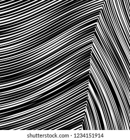 Abstract Vector Background of Waves, Line Stripes Irregular Wave Background, Abstract Minimal Design, Stylized Flowing Water 3d Illusion, Graphic Line Art