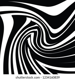 Abstract Vector Background of Waves, Line Stripes Irregular Wave Background, Abstract Minimal Design, Stylized Flowing Water 3d Illusion, Graphic Line Art