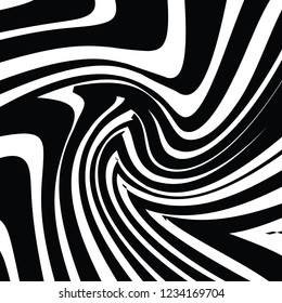 Abstract Vector Background of Waves, Line Stripes Irregular Wave Background, Abstract Minimal Design, Stylized Flowing Water 3d Illusion, Graphic Line Art