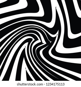 Abstract Vector Background of Waves, Line Stripes Irregular Wave Background, Abstract Minimal Design, Stylized Flowing Water 3d Illusion, Graphic Line Art