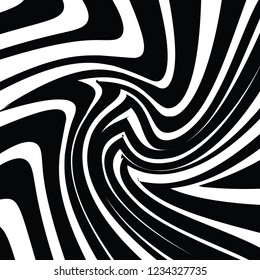 Abstract Vector Background of Waves, Line Stripes Irregular Wave Background, Abstract Minimal Design, Stylized Flowing Water 3d Illusion, Graphic Line Art